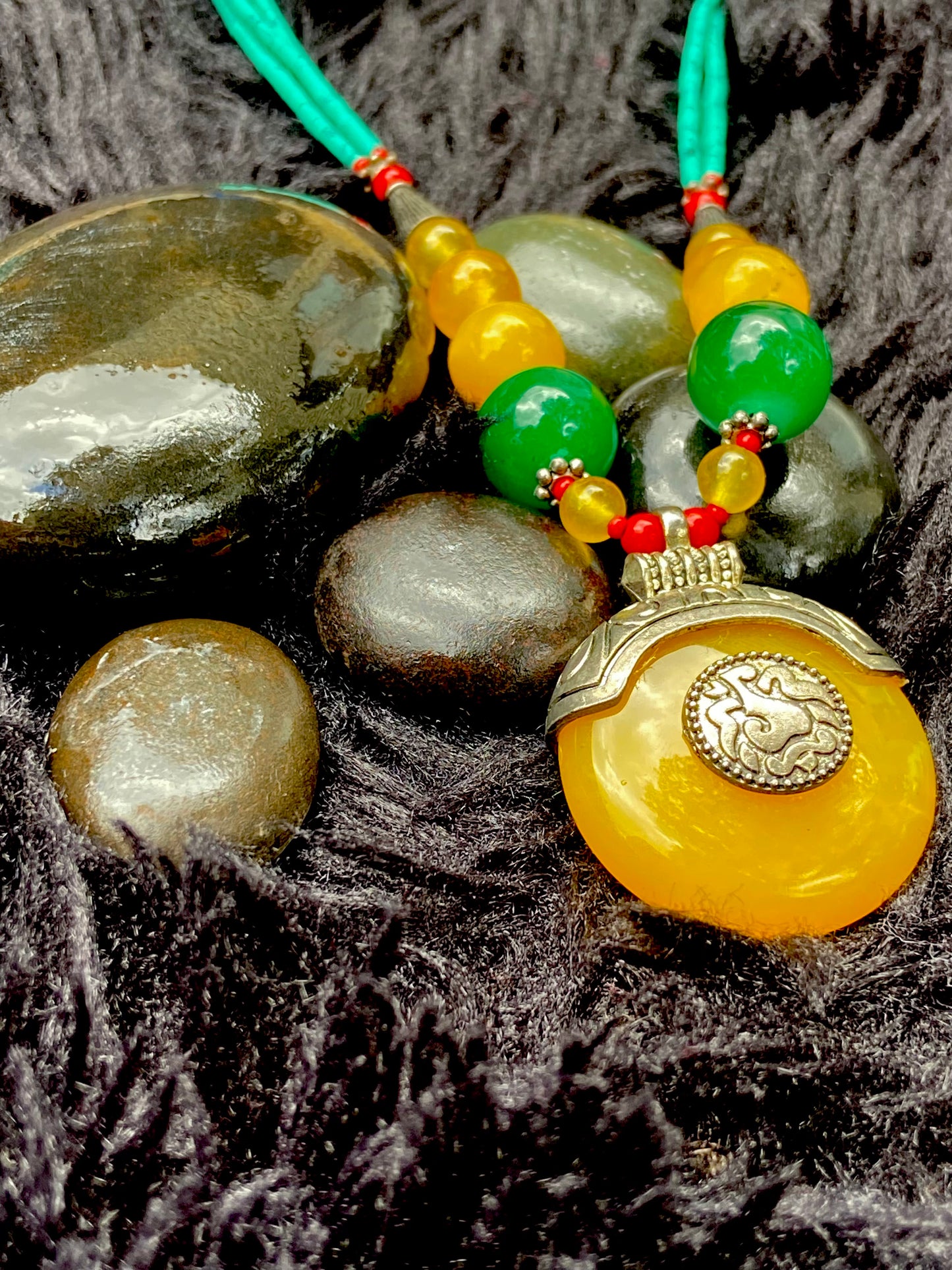 Hand-Made Necklace with natural Stone