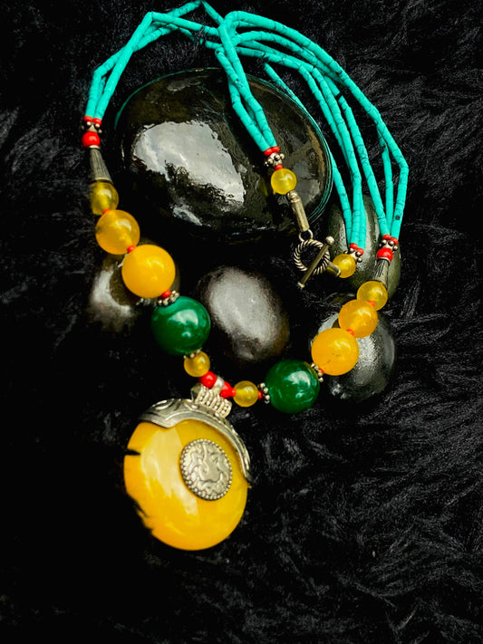 Hand-Made Necklace with natural Stone
